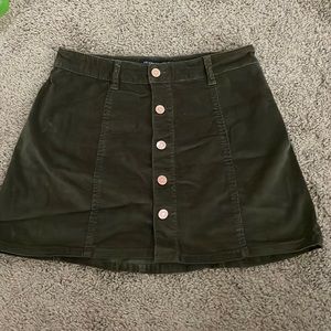 green button up  skirt